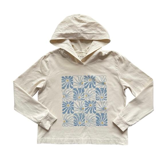 Tiny Whales Cropped Hoodie Top Size 8 - Picture 1 of 4